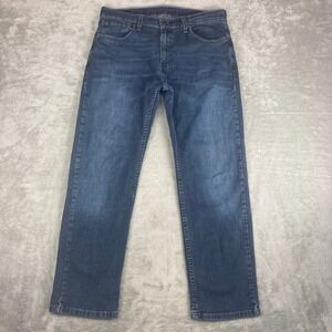 Levi Strauss 559 Jeans Mens Size 33x30 Straight Leg Dark Wash Denim Blue
